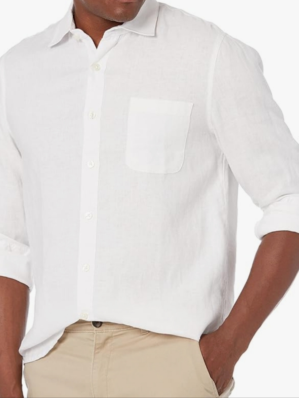 28 Palms Linen Relaxed Pocket  Button-Down Shirt  #3545